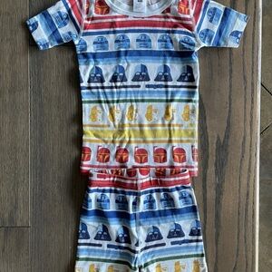 Hanna Andersson Star Wars Lightsaber Short John Pajama Organic Cotton Sz 5 110cm